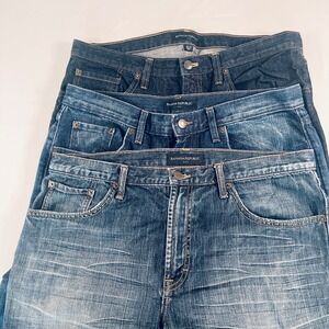 Banana Republic Mens Denim Jeans 36x30 Bundle 3 Pairs Blue Straight Leg Pants